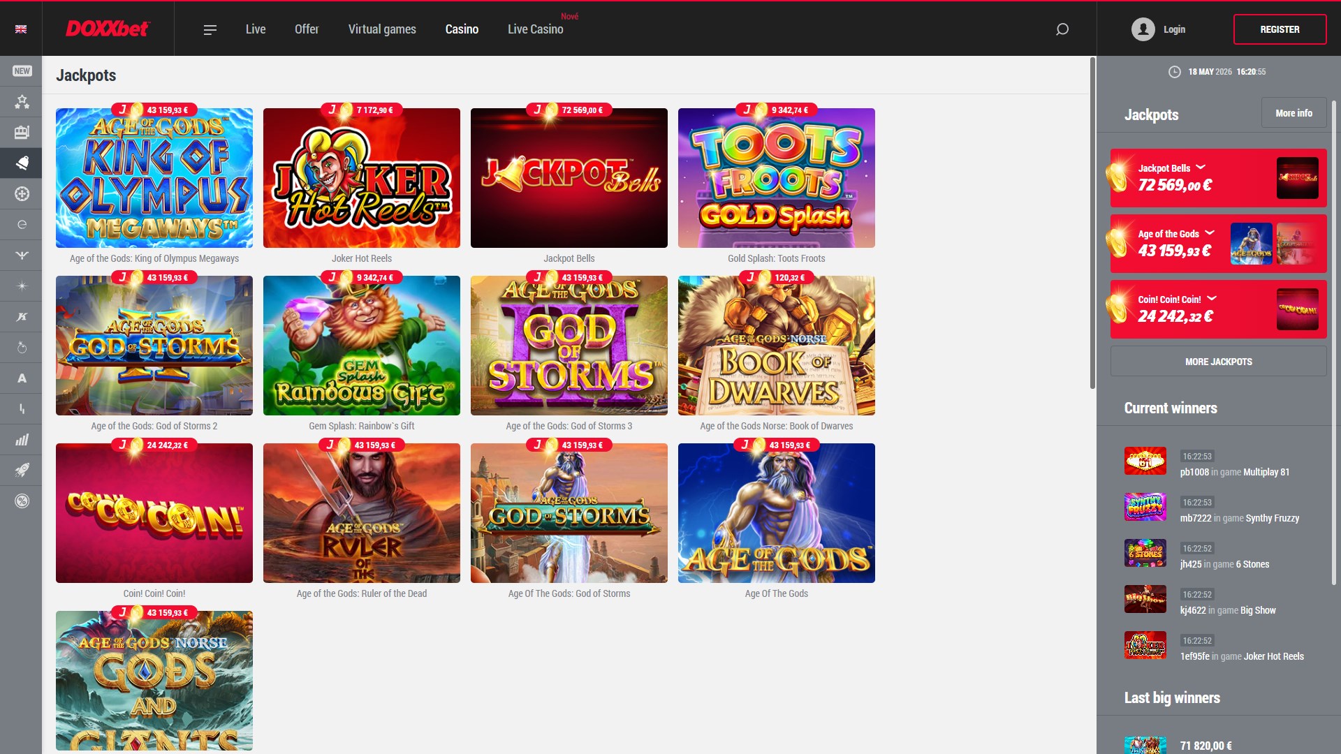 DOXXbet Casino screenshot 4