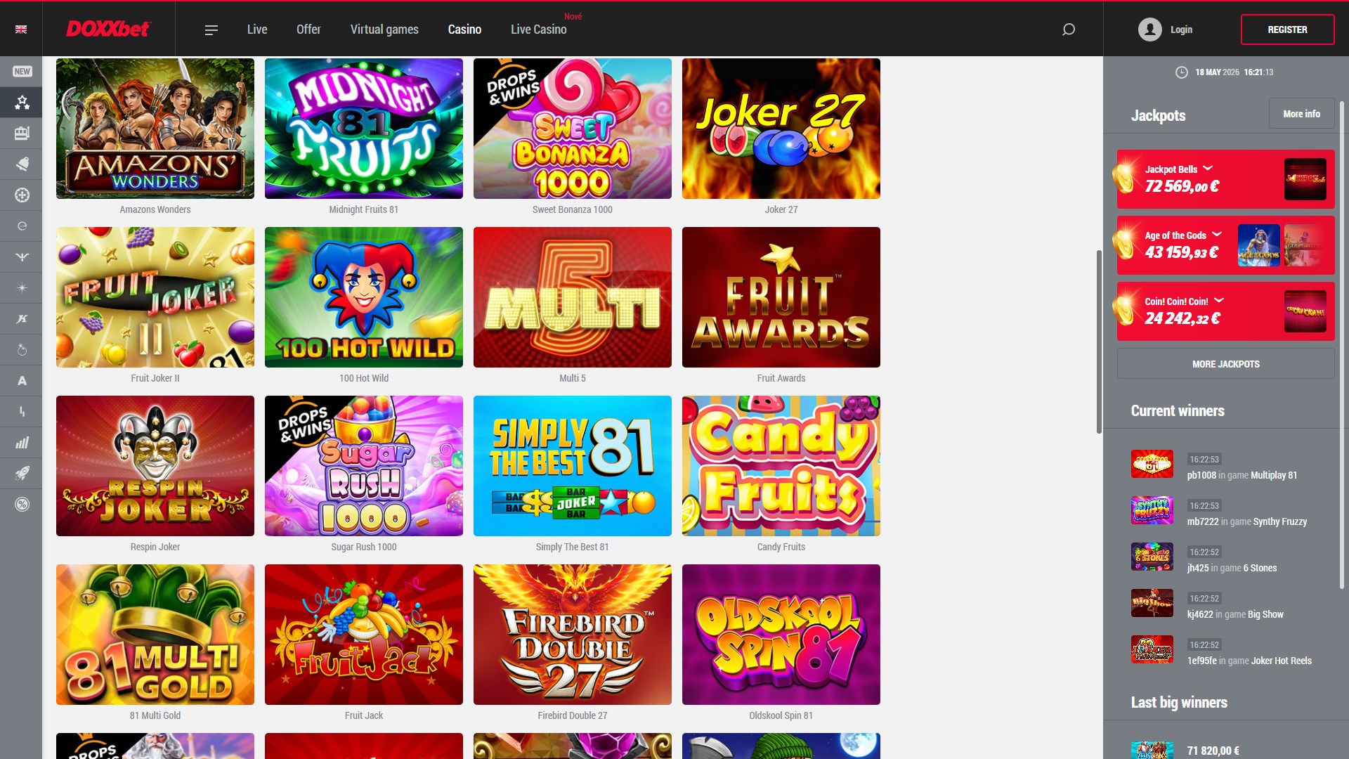 DOXXbet Casino screenshot 5