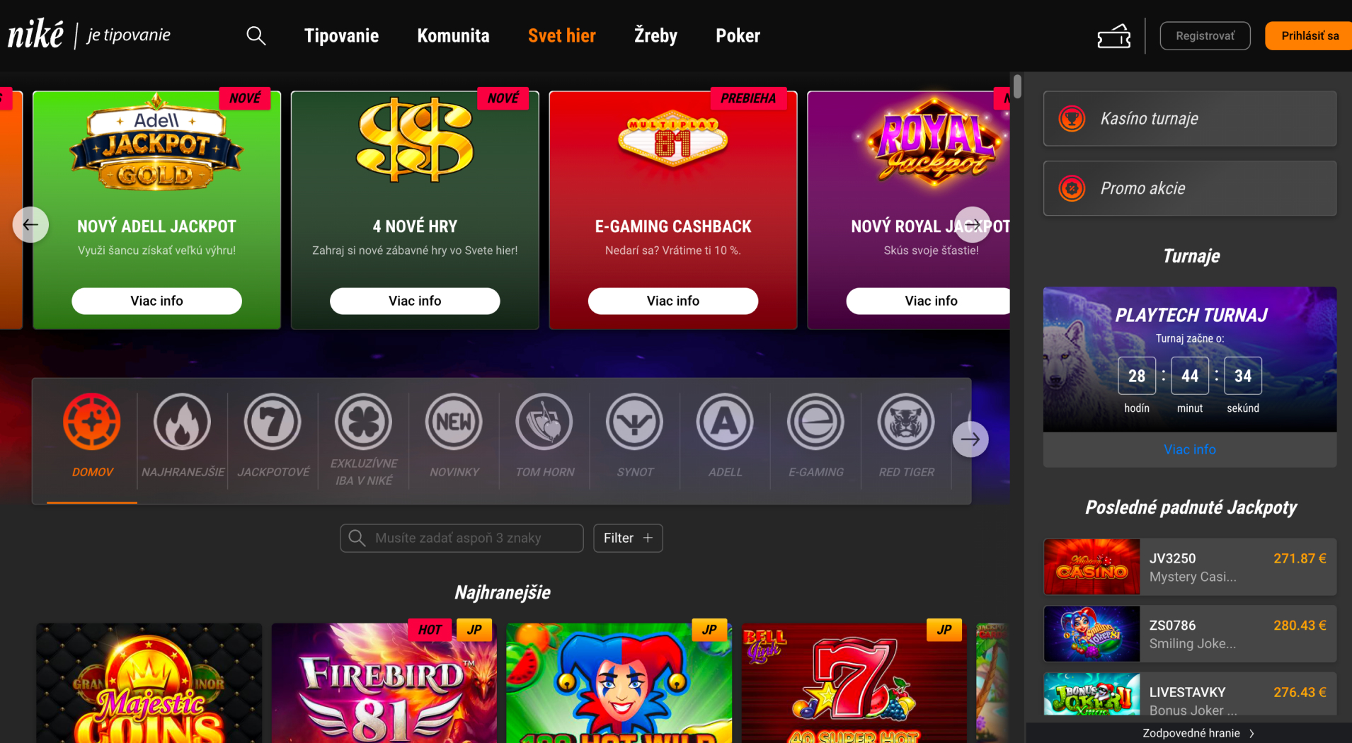 Nike Casino screenshot 1