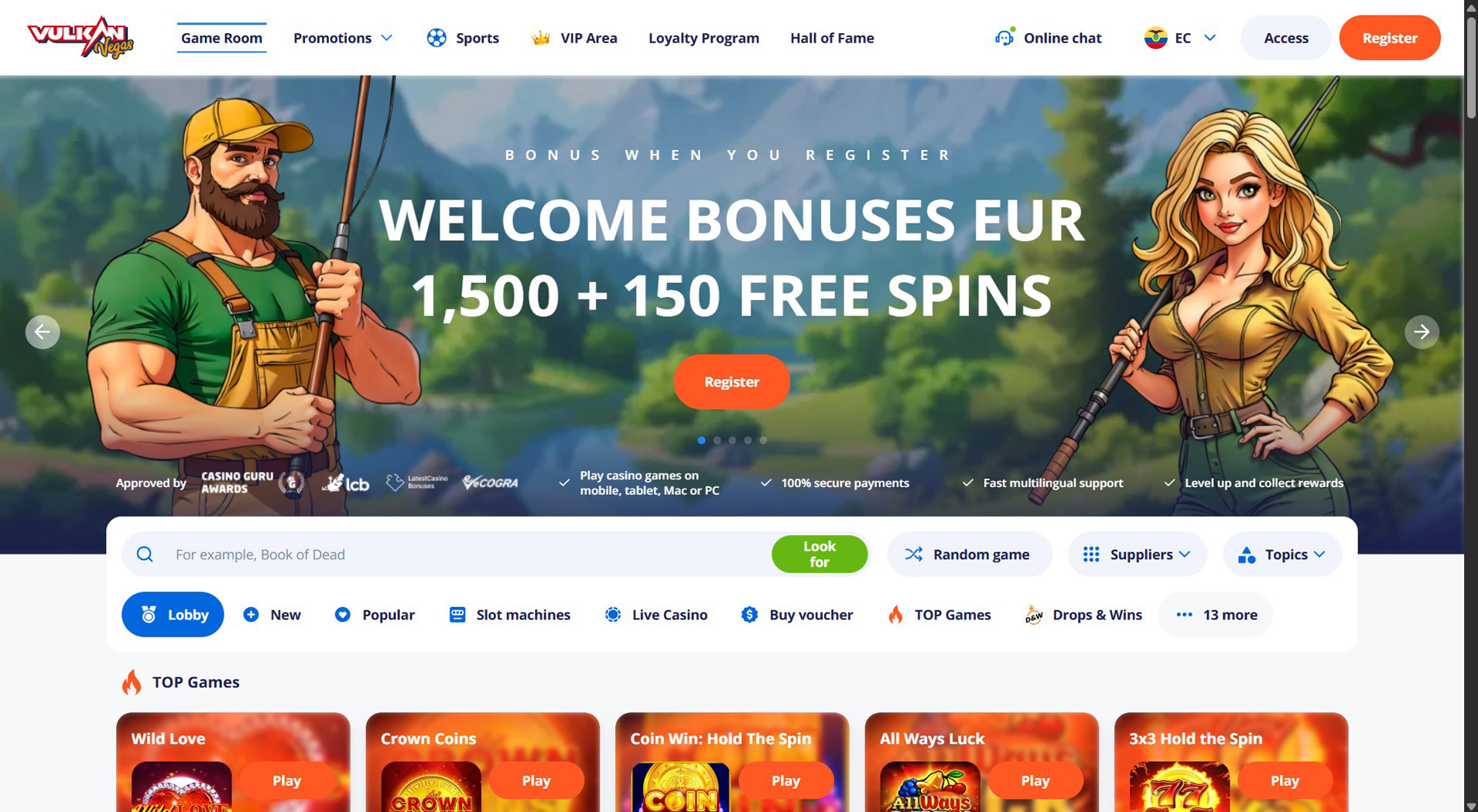 9. Vulkan Vegas- Jednoduché nastavenie online kasína